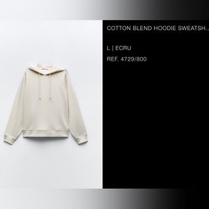 NWT COTTON BLEND HOODIE SWEATSHIRT